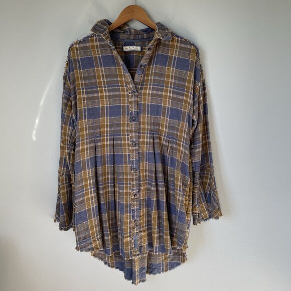 We The Free Dresses & Skirts - We The Free Plaid Plaid Flannel Mary Ann Button Down Tunic Dress Women's Medium